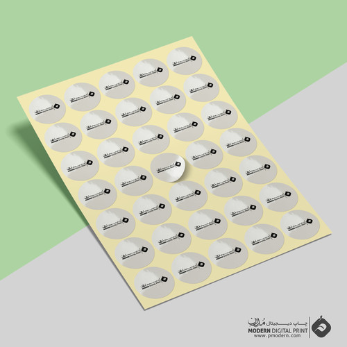 لیبل کاغذی بــراق A3 با کاترپلاتر (نیم تیغ)